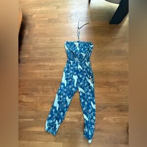 Calypso St. Barth Blue and White Jumpsuit